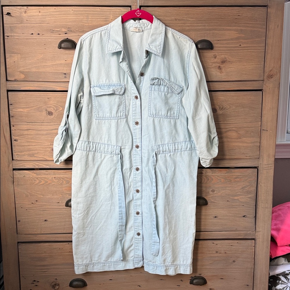 a.n.a Light Blue “denim” dress sz S